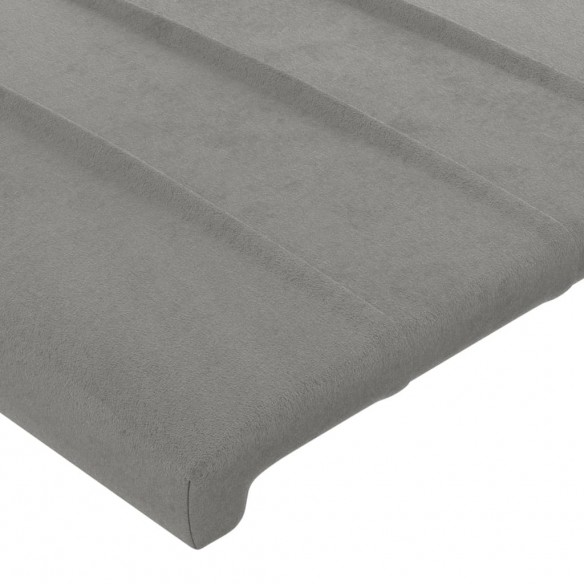 Cadre de lit avec tête de lit Gris clair 120x200 cm