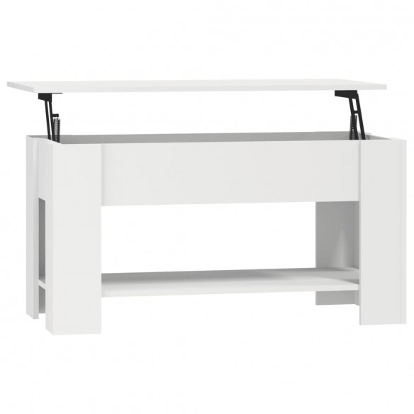 Table basse Blanc 101x49x52 cm Bois d'ingénierie