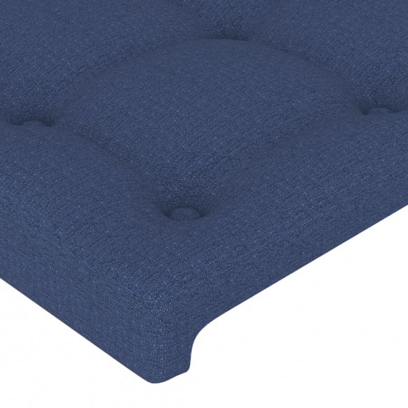 Tête de lit à LED Bleu 100x5x118/128 cm Tissu