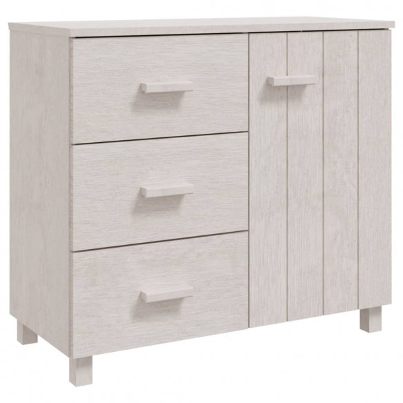 Buffet HAMAR Blanc 90x40x80 cm Bois massif de pin