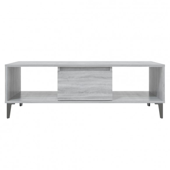 Table basse Sonoma gris 103,5x60x35 cm Aggloméré