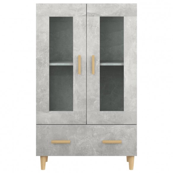 Buffet Gris béton 70x31x115 cm Bois d'ingénierie