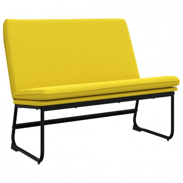 Banc Jaune clair 100x75x76 cm Tissu