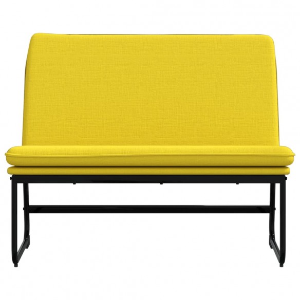 Banc Jaune clair 100x75x76 cm Tissu