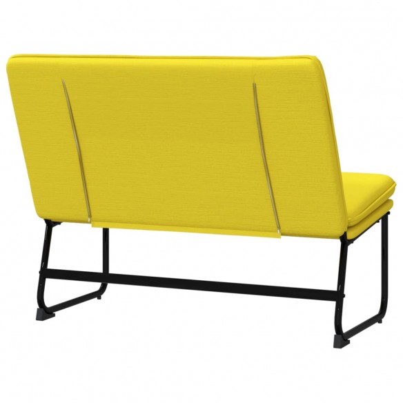 Banc Jaune clair 100x75x76 cm Tissu