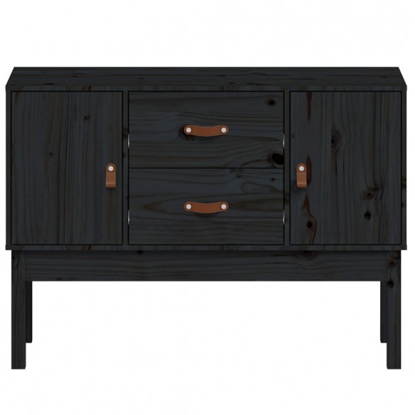 Buffet Noir 110x40x78 cm Bois massif de pin