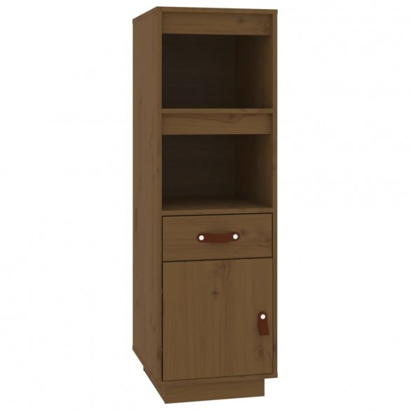 Buffet haut Marron miel 34x40x108,5 cm Bois massif de pin