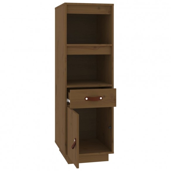 Buffet haut Marron miel 34x40x108,5 cm Bois massif de pin