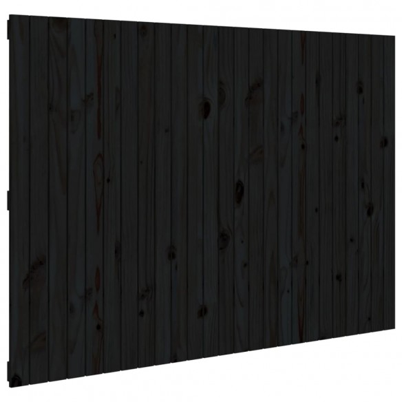 Tête de lit murale Noir 159,5x3x110 cm Bois massif de pin