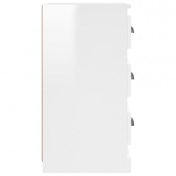 Buffet blanc brillant 36x35,5x67,5 cm bois d'ingénierie