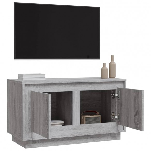Meuble TV sonoma gris 80x35x45 cm bois d'ingénierie