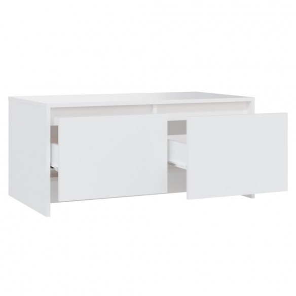 Table basse Blanc 90x50x41,5 cm Aggloméré