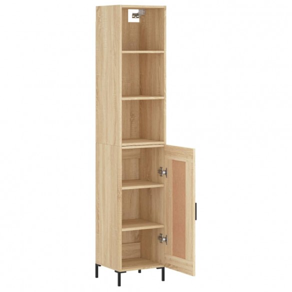 Buffet haut Chêne sonoma 34,5x34x180 cm Bois d'ingénierie