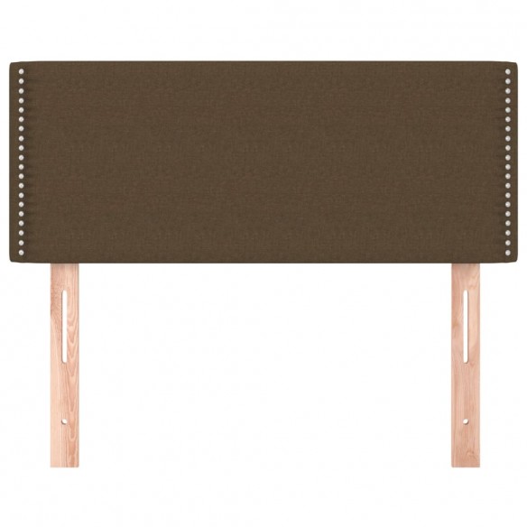 Tête de lit Marron Foncé 100x5x78/88 cm Tissu