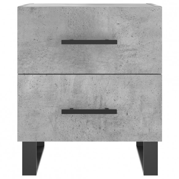 Tables de chevet 2pcs gris béton 40x35x47,5cm bois d’ingénierie