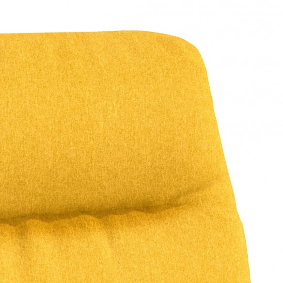 Chaise de relaxation avec repose-pied Jaune moutarde Tissu