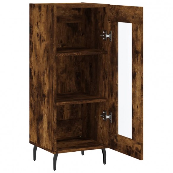 Buffet Chêne fumé 34,5x34x90 cm Bois d'ingénierie