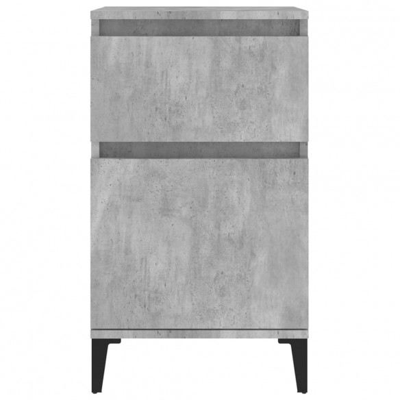 Tables de chevet 2 pcs gris béton 40x35x70 cm