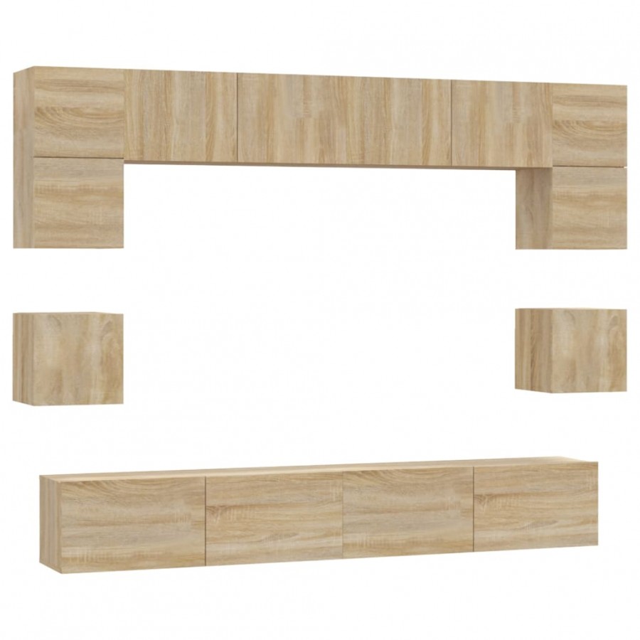 Ensemble de meubles TV 8 pcs Chêne sonoma  Ensemble de meubles TV 8 pcs Chêne sonoma