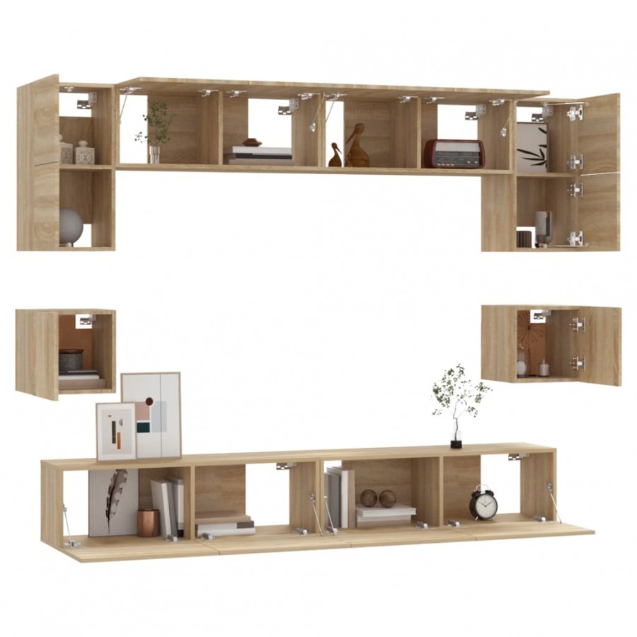 Ensemble de meubles TV 8 pcs Chêne sonoma  Ensemble de meubles TV 8 pcs Chêne sonoma