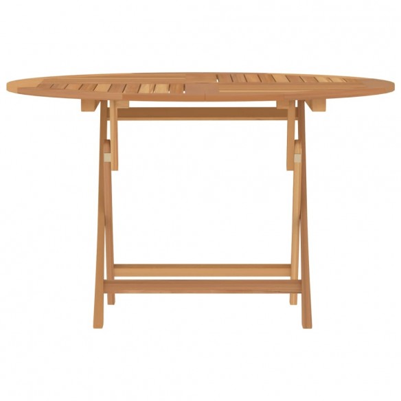 Table pliable de jardin Ø 120x75 cm bois massif de teck