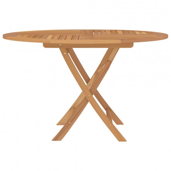 Table pliable de jardin Ø 120x75 cm bois massif de teck