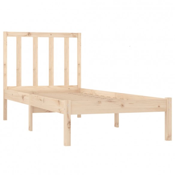 Cadre de lit bois de pin massif 90x190 cm simple