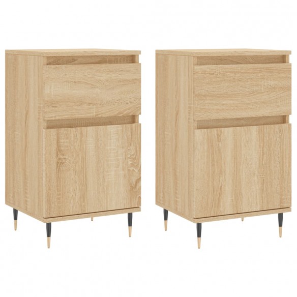 Buffets 2 pcs chêne sonoma 40x35x70 cm bois d'ingénierie