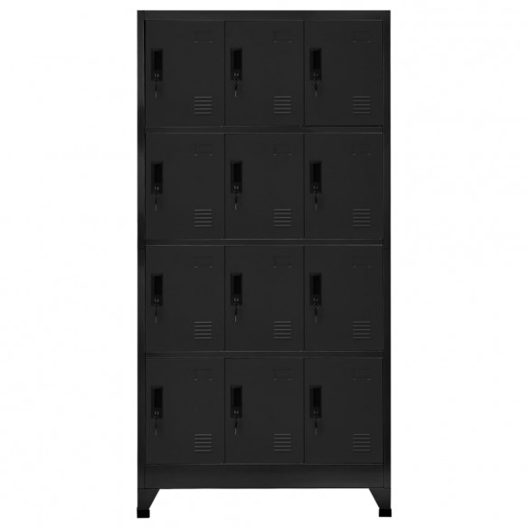 Armoire à casiers Noir 90x45x180 cm Acier