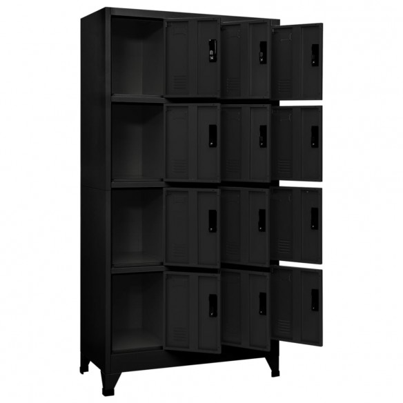 Armoire à casiers Noir 90x45x180 cm Acier