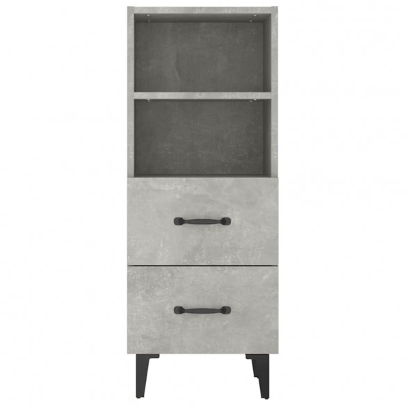 Buffet Gris béton 34,5x34x90 cm Bois d'ingénierie