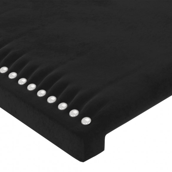 Tête de lit avec oreilles Noir 93x16x118/128 cm Velours