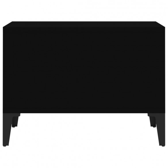 Table basse Noir 60x50x36,5 cm Bois d'ingénierie