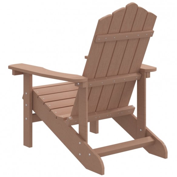 Chaise Adirondack de jardin PEHD Marron