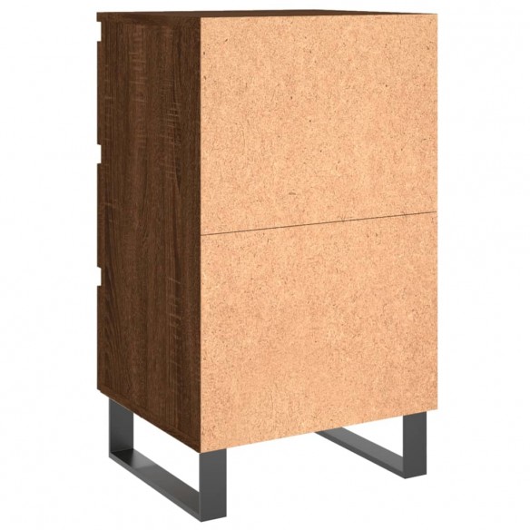 Tables de chevet 2 pcs chêne marron 40x35x69 cm bois ingénierie