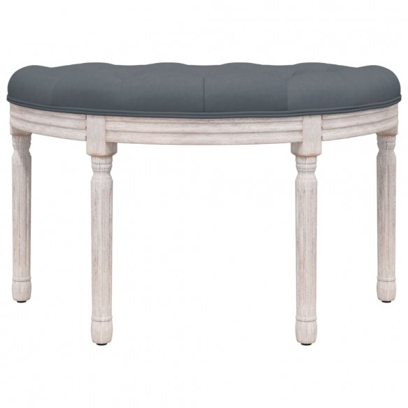 Banc Gris foncé 81,5x41x49 cm Velours