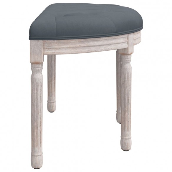 Banc Gris foncé 81,5x41x49 cm Velours