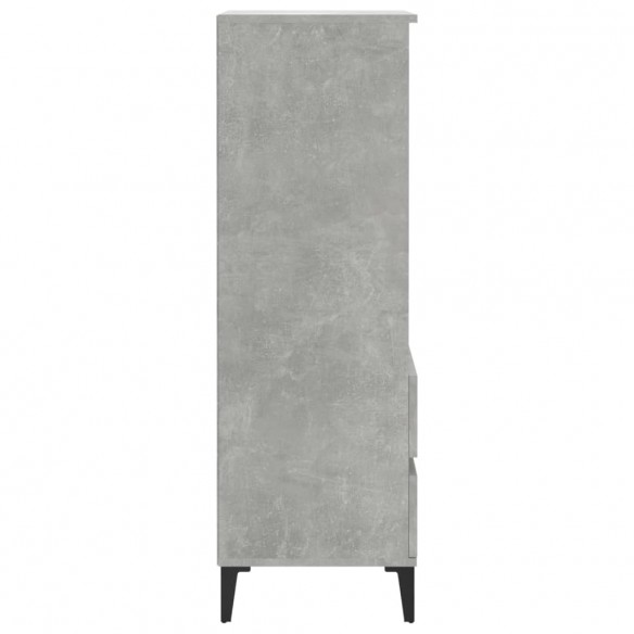 Buffet haut Gris béton 40x36x110 cm Bois d'ingénierie