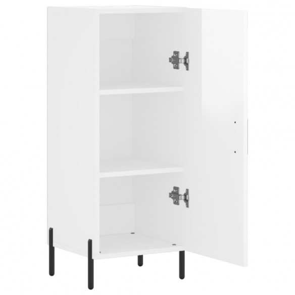 Buffet Blanc brillant 34,5x34x90 cm Bois d'ingénierie