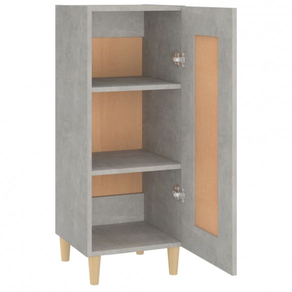 Buffet Gris béton 34,5x34x90 cm Bois d'ingénierie