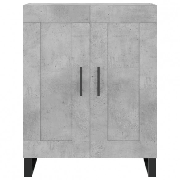 Buffet haut Gris béton 69,5x34x180 cm Bois d'ingénierie