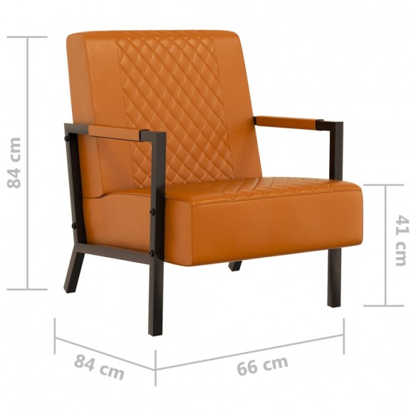 Fauteuil Marron Similicuir