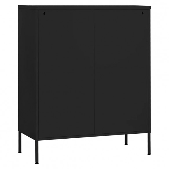 Armoire de rangement Noir 80x35x101,5 cm Acier