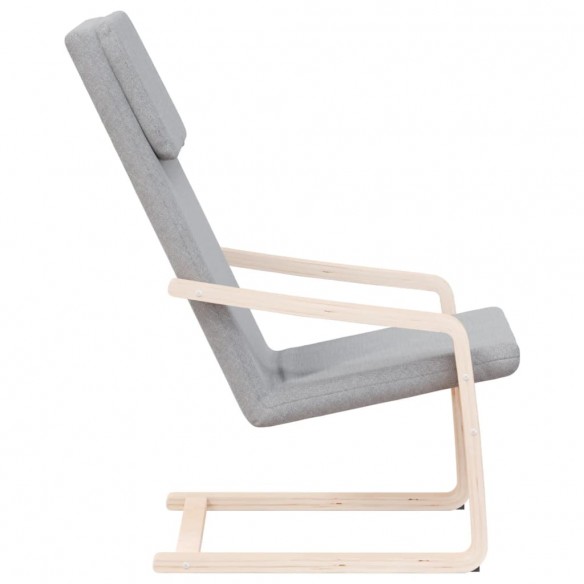 Chaise de relaxation Gris clair Tissu