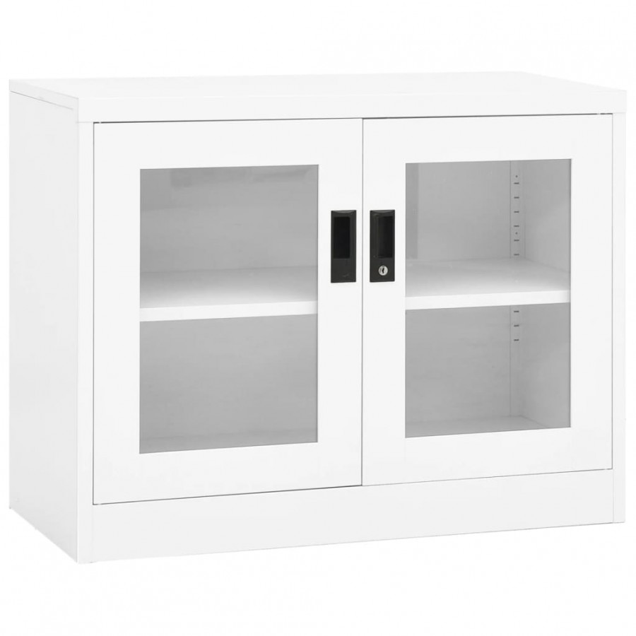 Armoire de bureau Blanc 90x40x70 cm Acier