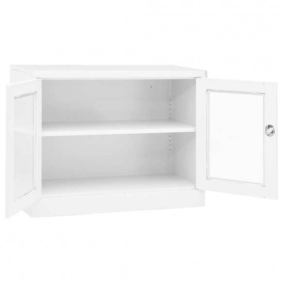 Armoire de bureau Blanc 90x40x70 cm Acier