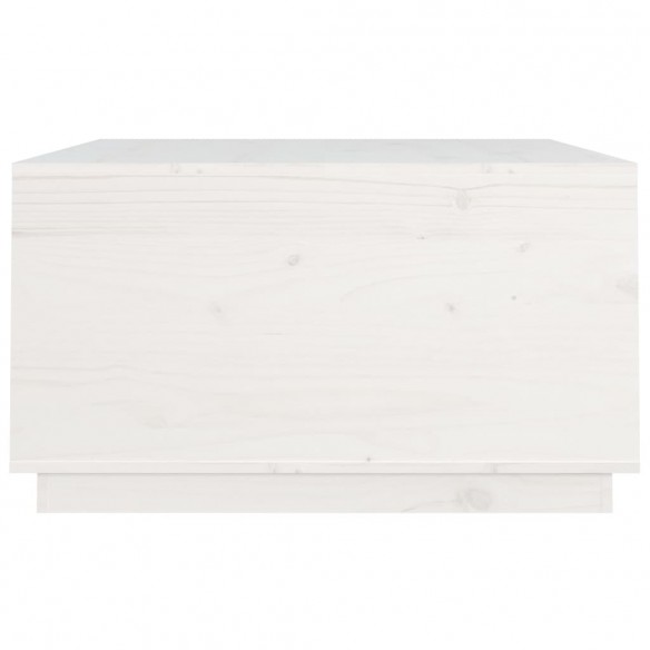 Table basse Blanc 80x80x45 cm Bois massif de pin