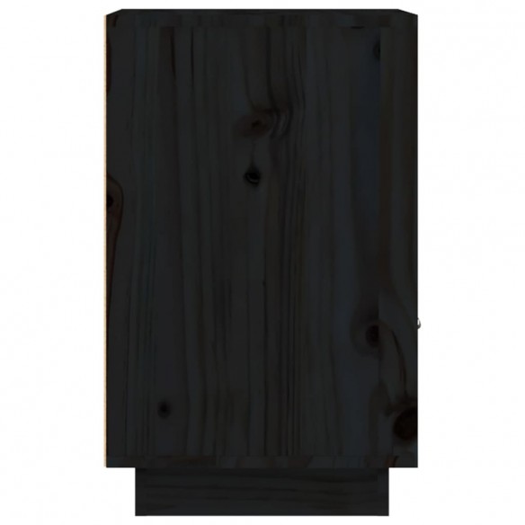 Tables de chevet 2 pcs Noir 40x34x55 cm Bois de pin massif
