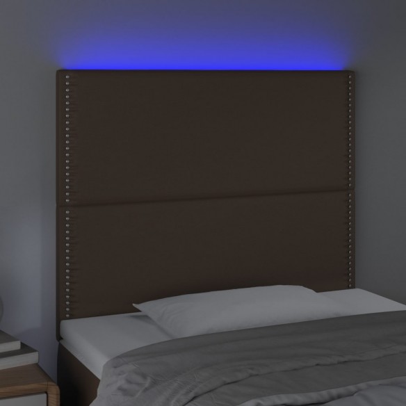 Tête de lit à LED Marron 90x5x118/128 cm Similicuir
