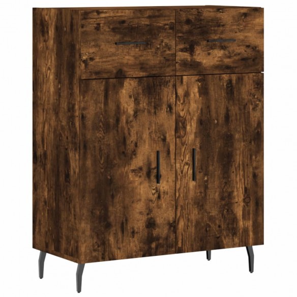 Buffet chêne fumé 69,5x34x90 cm bois d'ingénierie